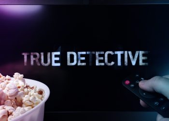 Kyiv.,Ukraine.,10.11.2023:,Person,Watching,True,Detective,Series,On,Tv